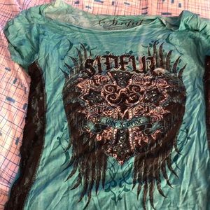 Sinful Affliction Shirt Size Large Used Once
